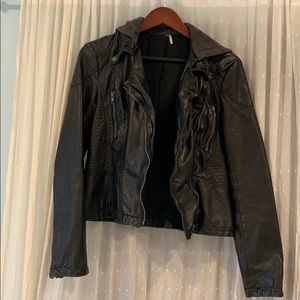 Free people faux leather jacket